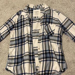 Blue, Black, and White Flannel